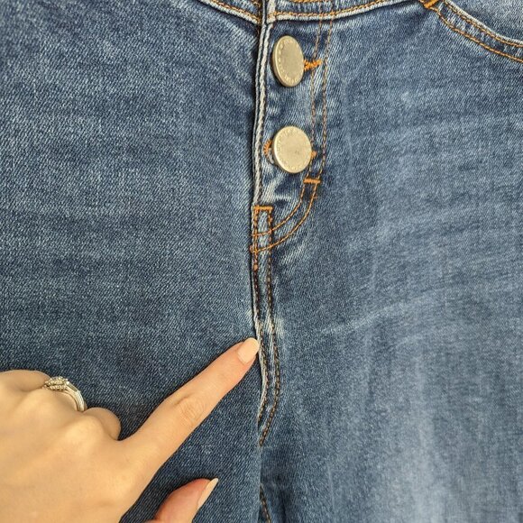 Maje High Waisted Exposed Button Fly Jeans - Size 40 FR / EU - Picture 4 of 12